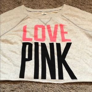 PINK crop top sweatshirt